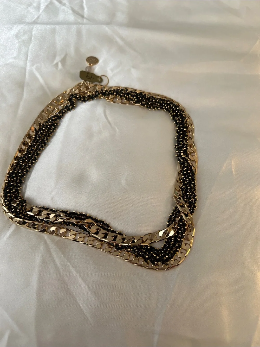 Sara Blaine/eSBe Black and Gold Double Necklace - NWT